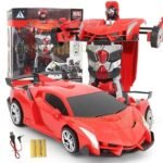 Sports car and a robot
